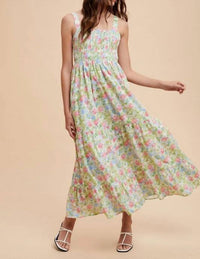 In-Loom - Smocked Cotton Floral Maxi Dress