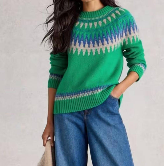 Colorush - Fifi Fairisle Crew Sweater