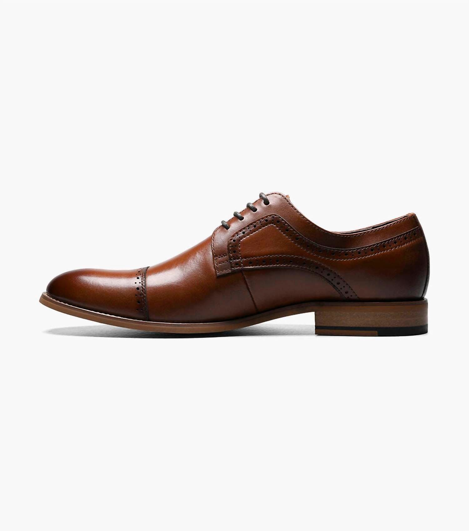 STACY ADAMS Men's Dickinson Cap Toe Oxfords in congnac - men's shoe - view 4