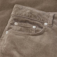 CLOSED Milo Straight Leg Corduroy Pants in clay beige - women's jeans - detail view