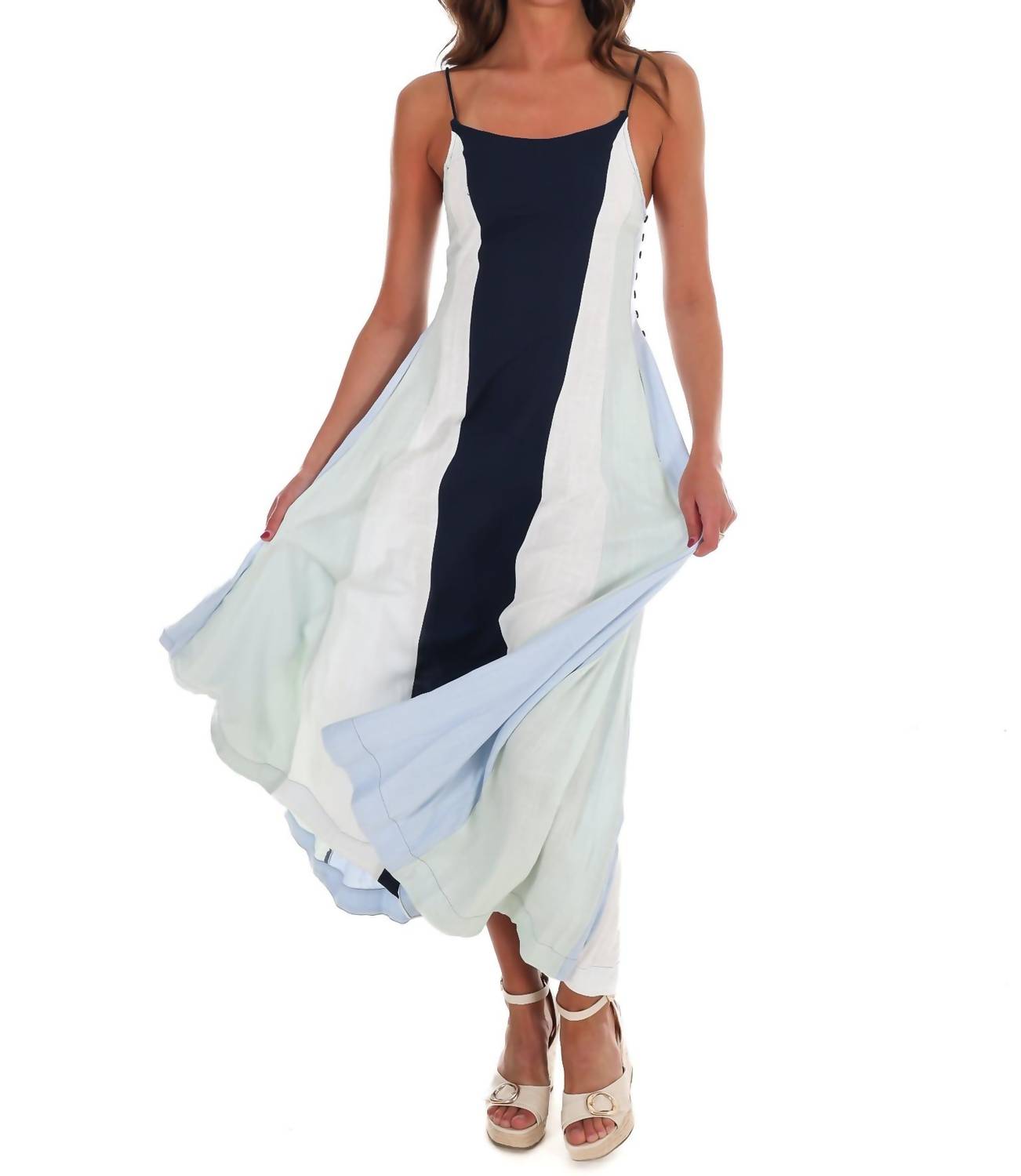 Klesis - Painted Skies Colorblock Maxi Dress
