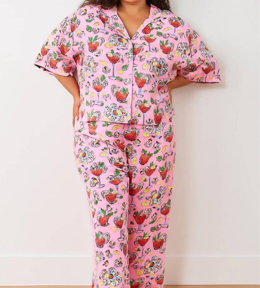 Printfresh - Shrimp Cocktail Pajama Set - Plus