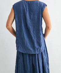 Fun 2 Fun - Madison Crinkle Satin Top