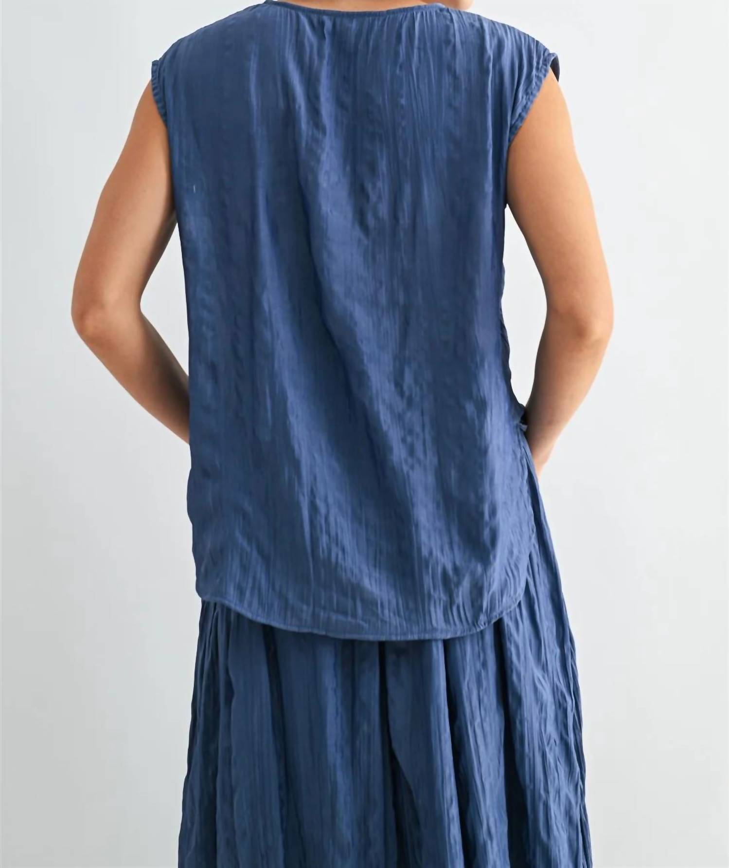 Fun 2 Fun - Madison Crinkle Satin Top