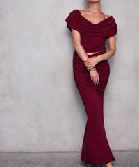 line and dot Mazzy Knit Skirt in burgundy - women's skirt - view 4