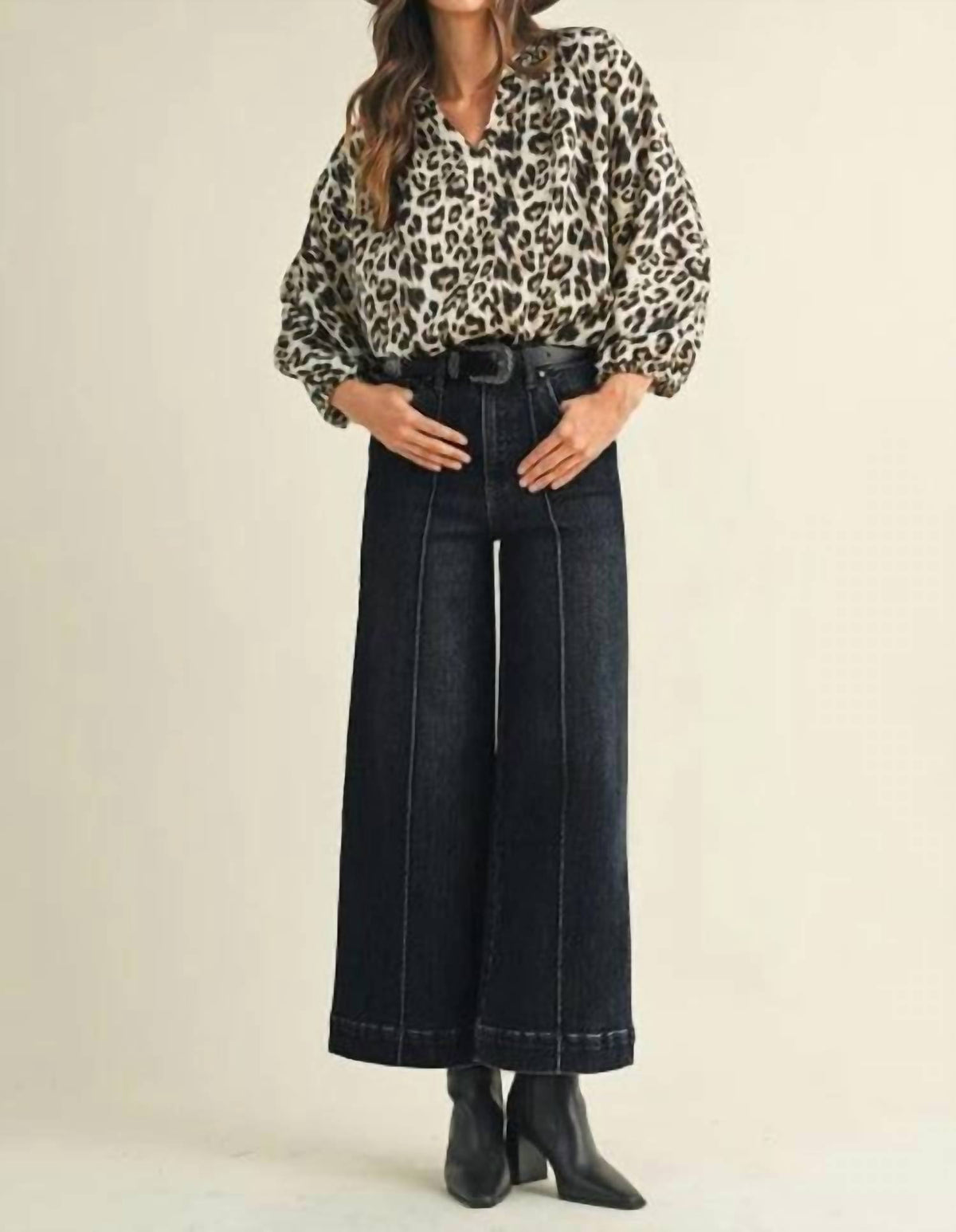 Anniewear - Stretch Wide Leg Jeans