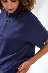 Tribal - Techno Lux Mock Neck Zip Top