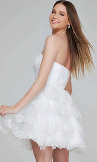 Jovani - Strapless A-line Homecoming Dress