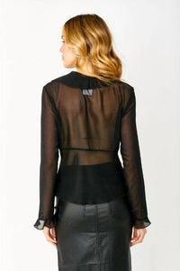 Frank Lyman - Woven Sheer Blouse