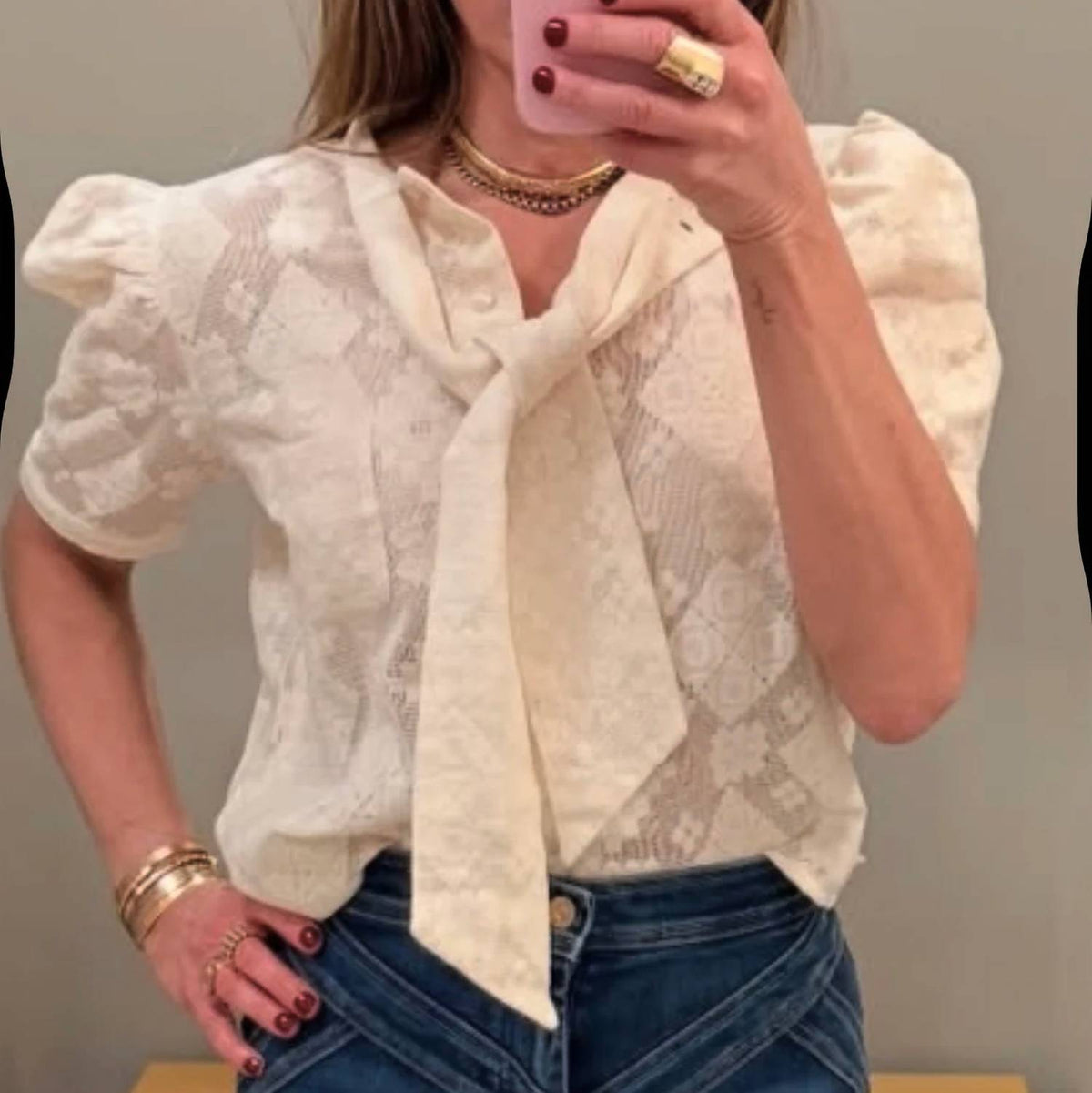 Alix Of Bohemia - Chance Tetris Lace Top