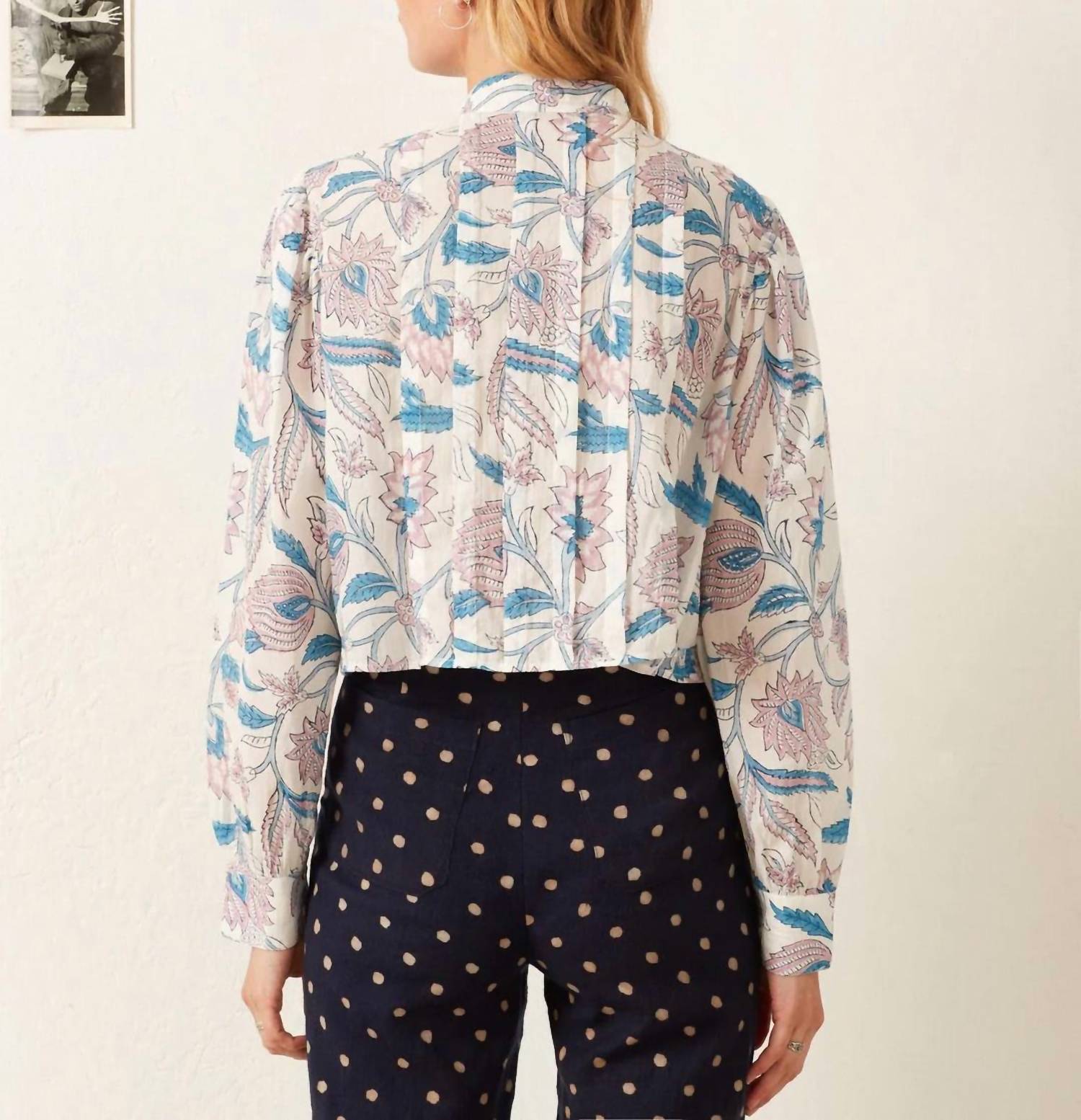 ALIX OF BOHEMIA Ryland Valentine Shirt in blue - women's blouse - alternate view