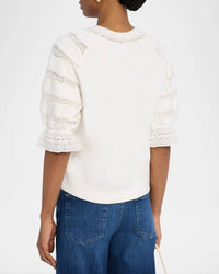 Rails Aggy Puff Sleeve Sweatshirt in ivory - women's top - alternate view