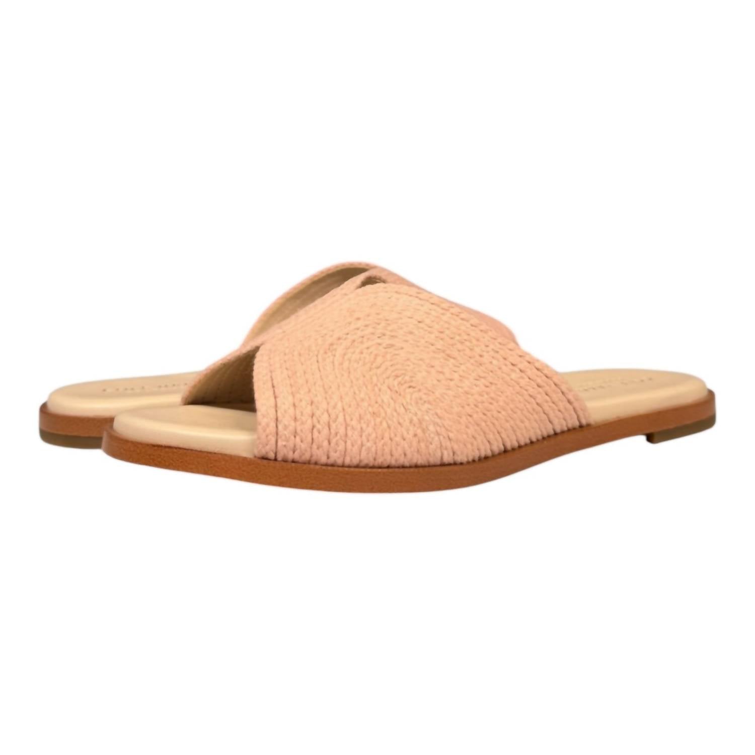 COLE HAAN Women's Ansley Leather Slides in blush jute - women's sandal - view 6