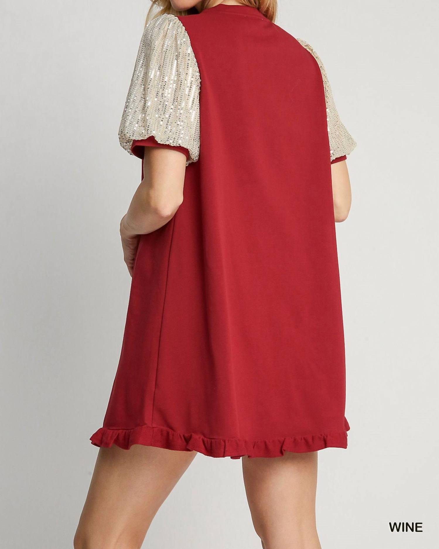 Umgee - Sequin Game Day Mini Dress