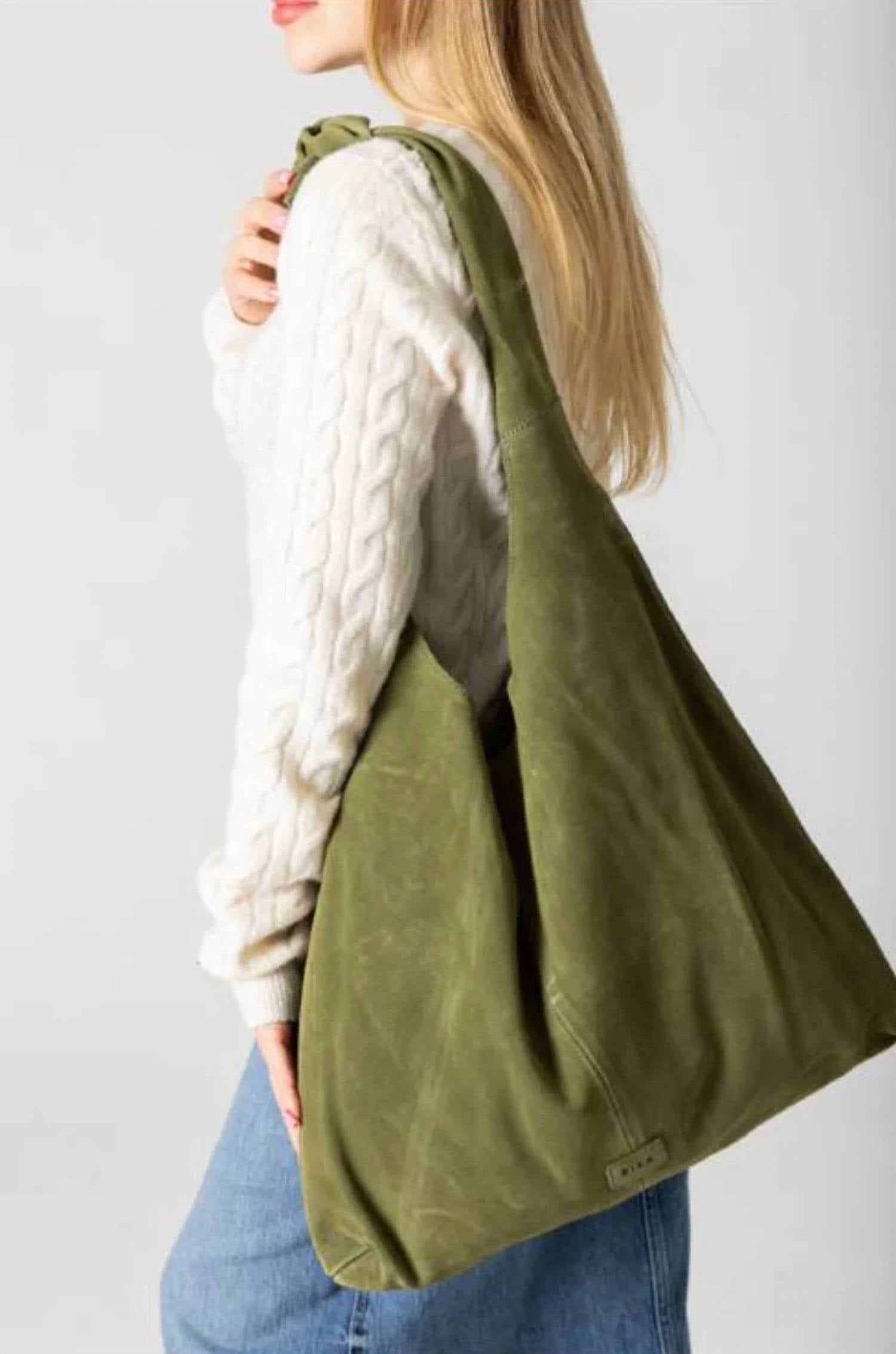 Risa - Women's Knot Suede Tote Bag