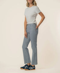 Kut From The Kloth - Kelsey Twill Stripe High Rise Ankle Flare Pants