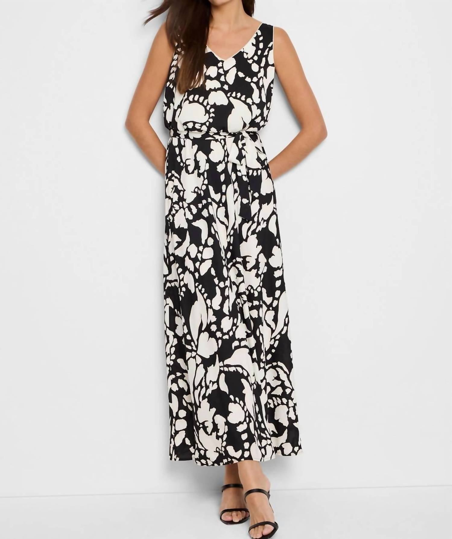 Nic + Zoe Women's Evening Petal Bianca Dress in black multi - women's dress