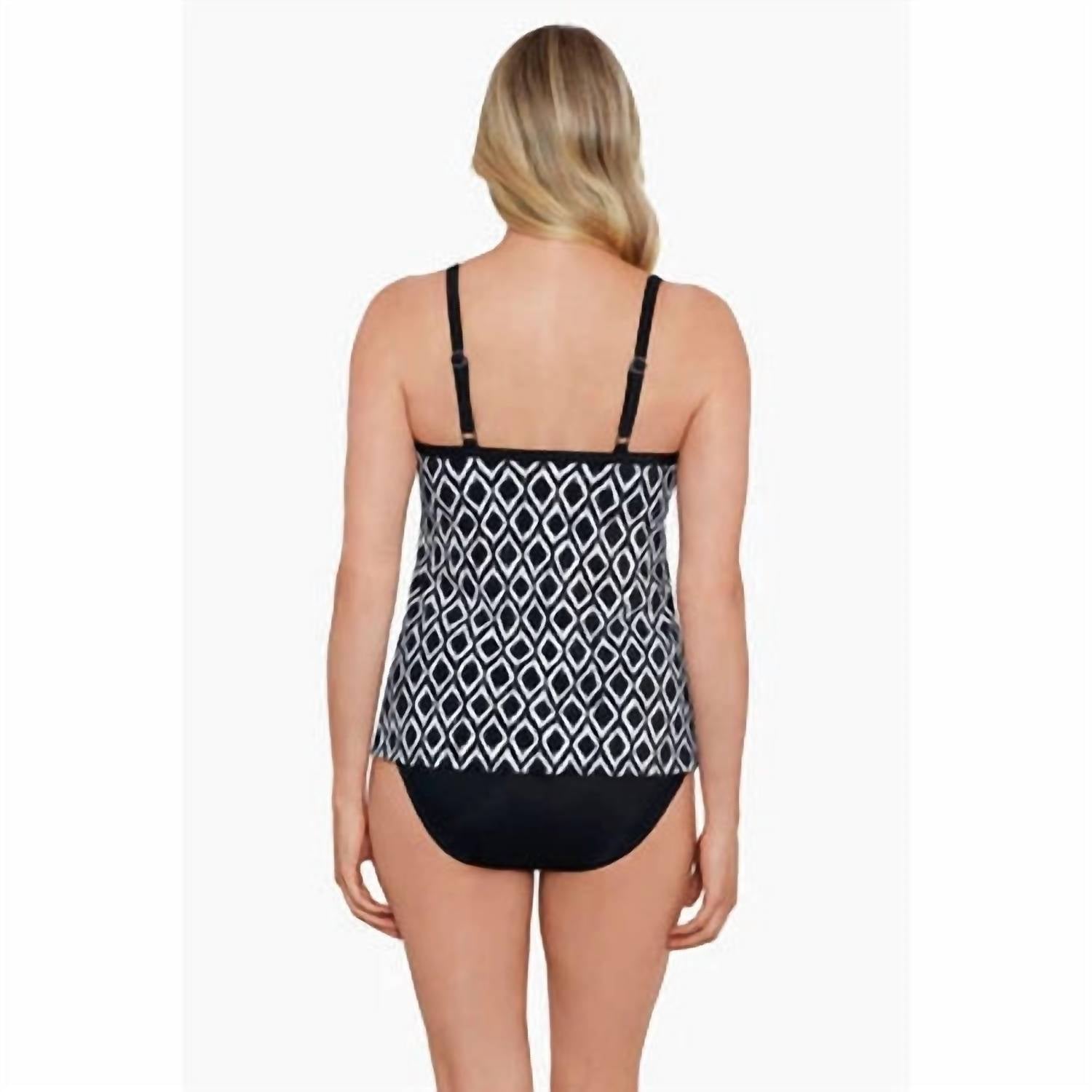 Penbrooke - Batik Charm Knotted Flyaway Tankini Top