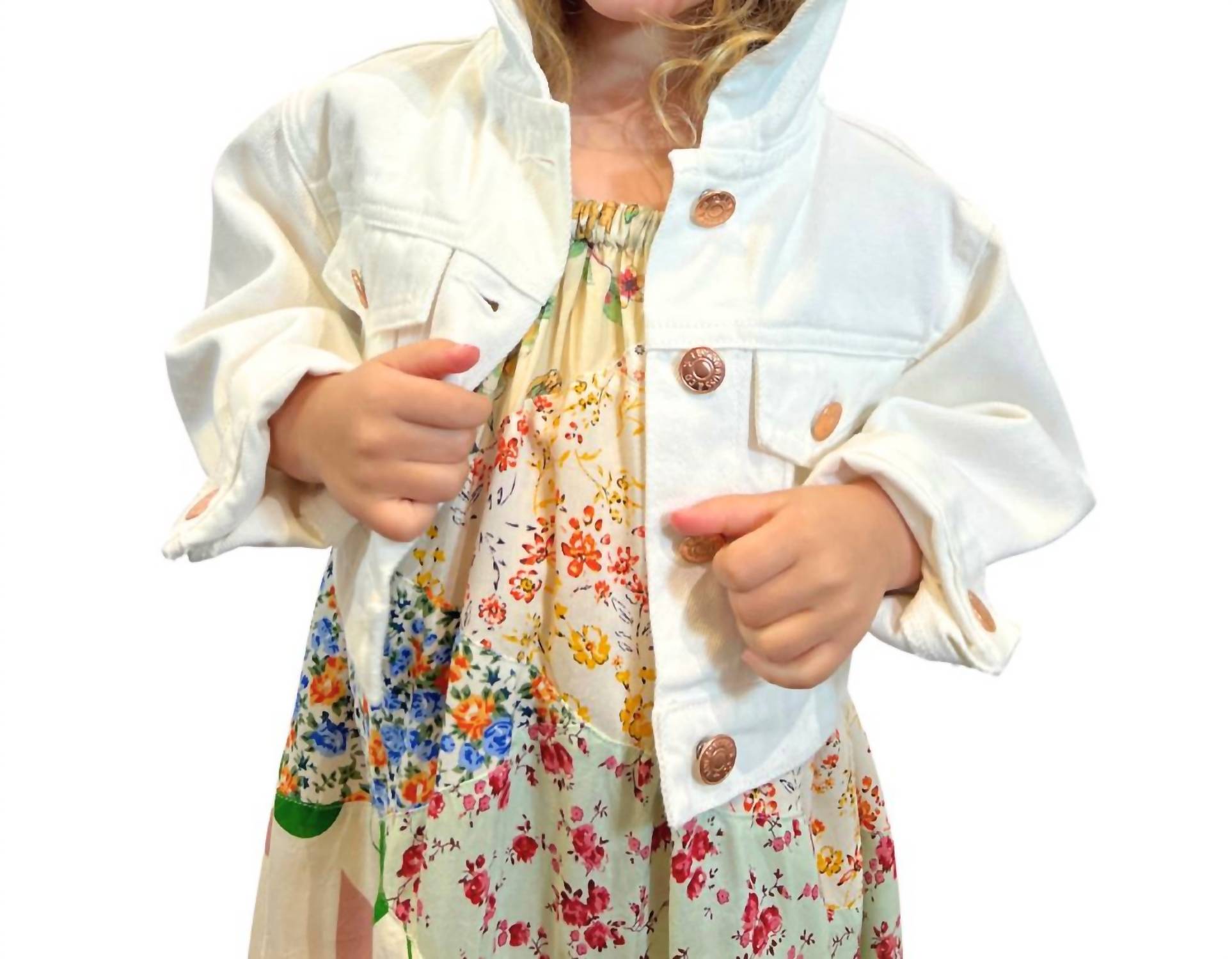 Sara Sara - Hooded Denim Jacket