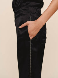 Bella Dahl Beaded Piping Trousers in black - women's pants - view 5