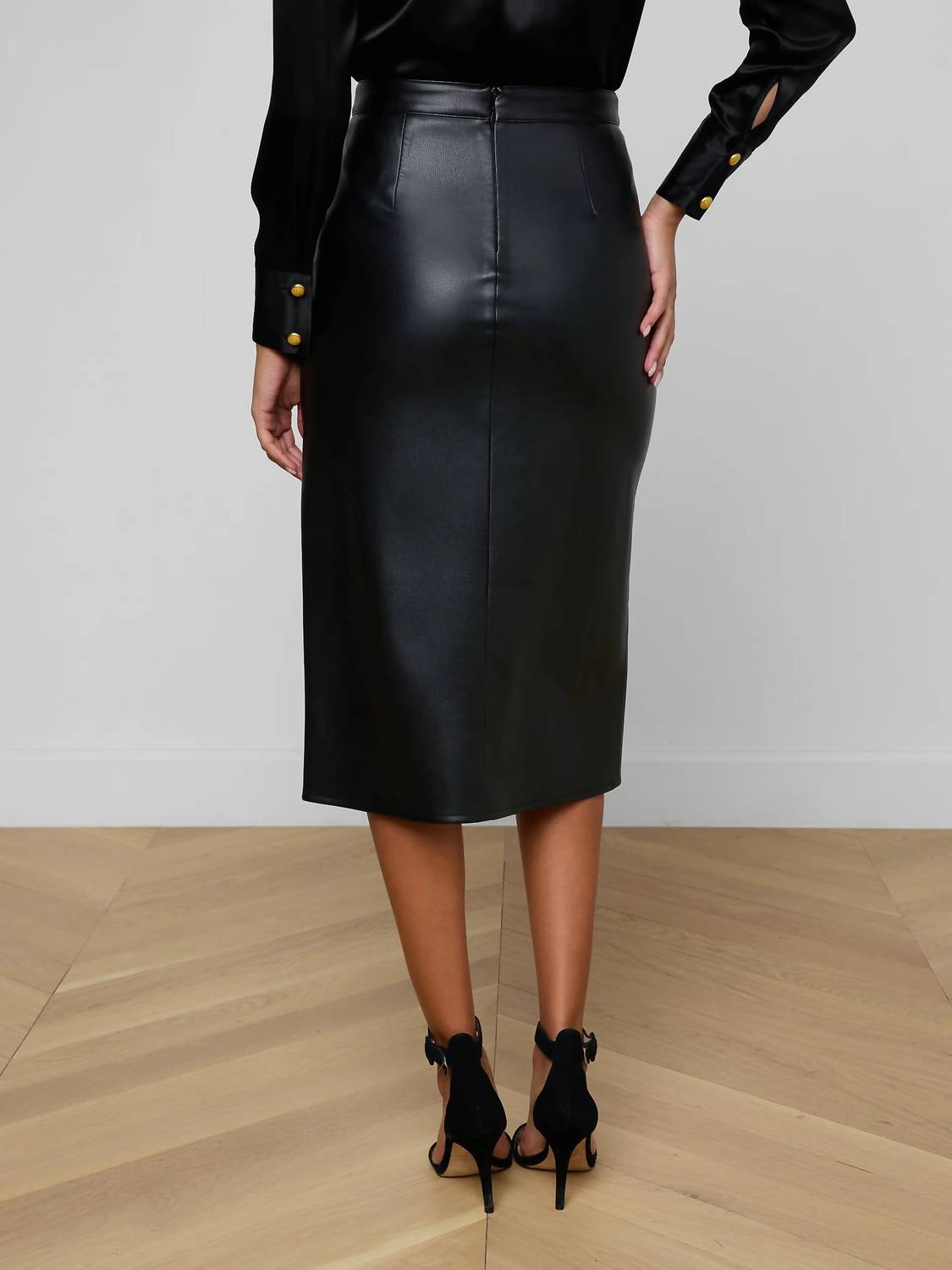 L'Agence - Milann Vegan Leather Skirt