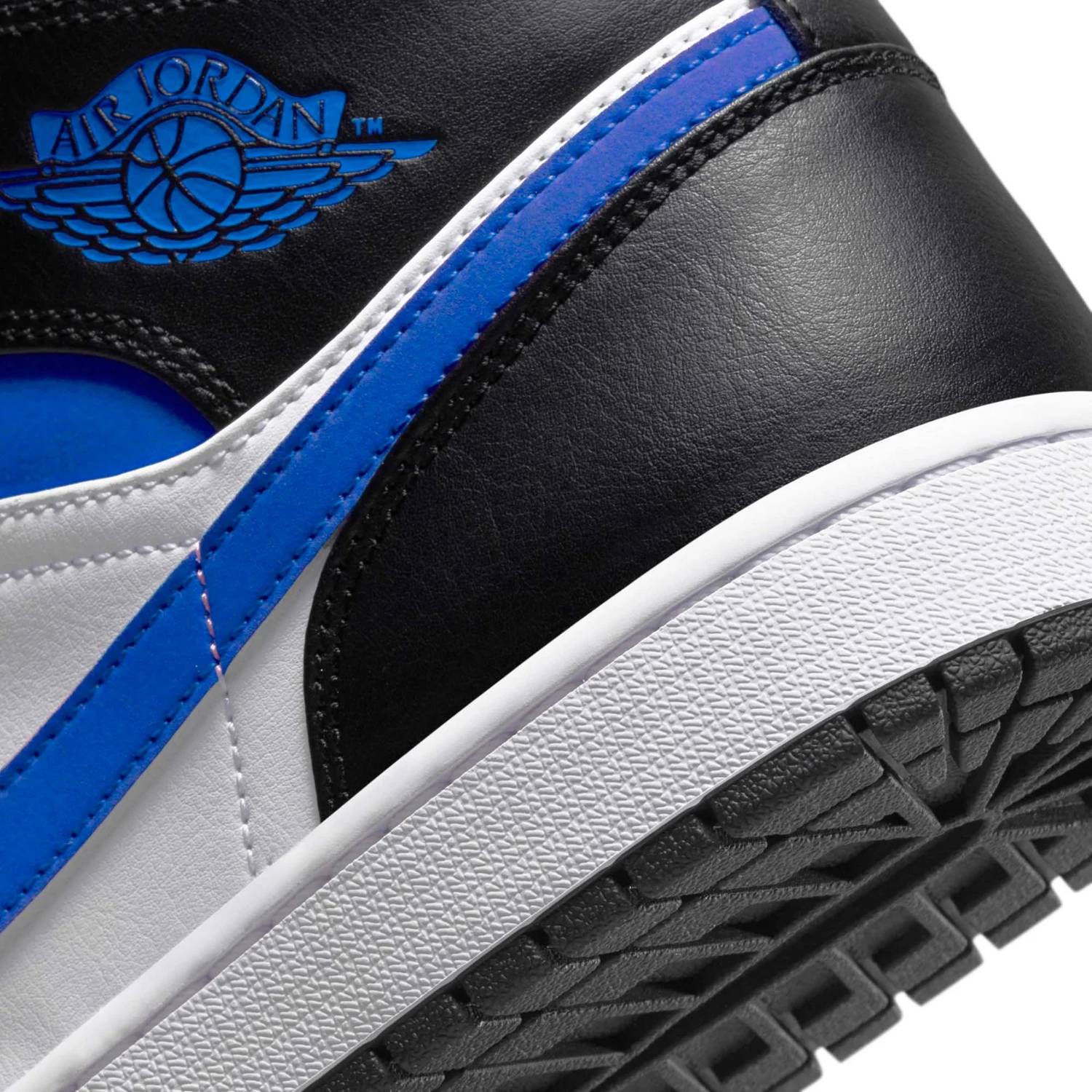 Air Jordan Men's 1 Mid Shoes in white black blue - men's sneaker - view 5