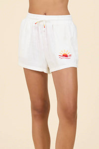 Surf Gypsy - Ombre Embroidered Shirt And Short Set