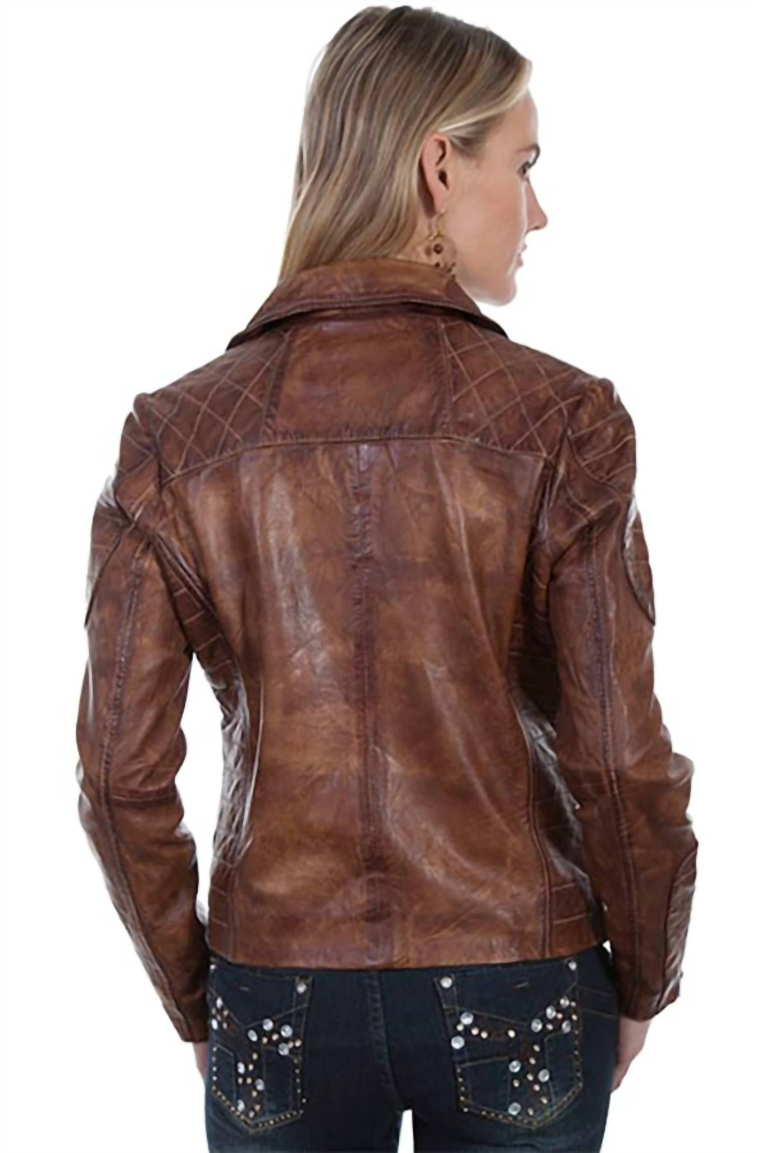 Scully - Women's Sanded Leather Motorcycle Style Jacket