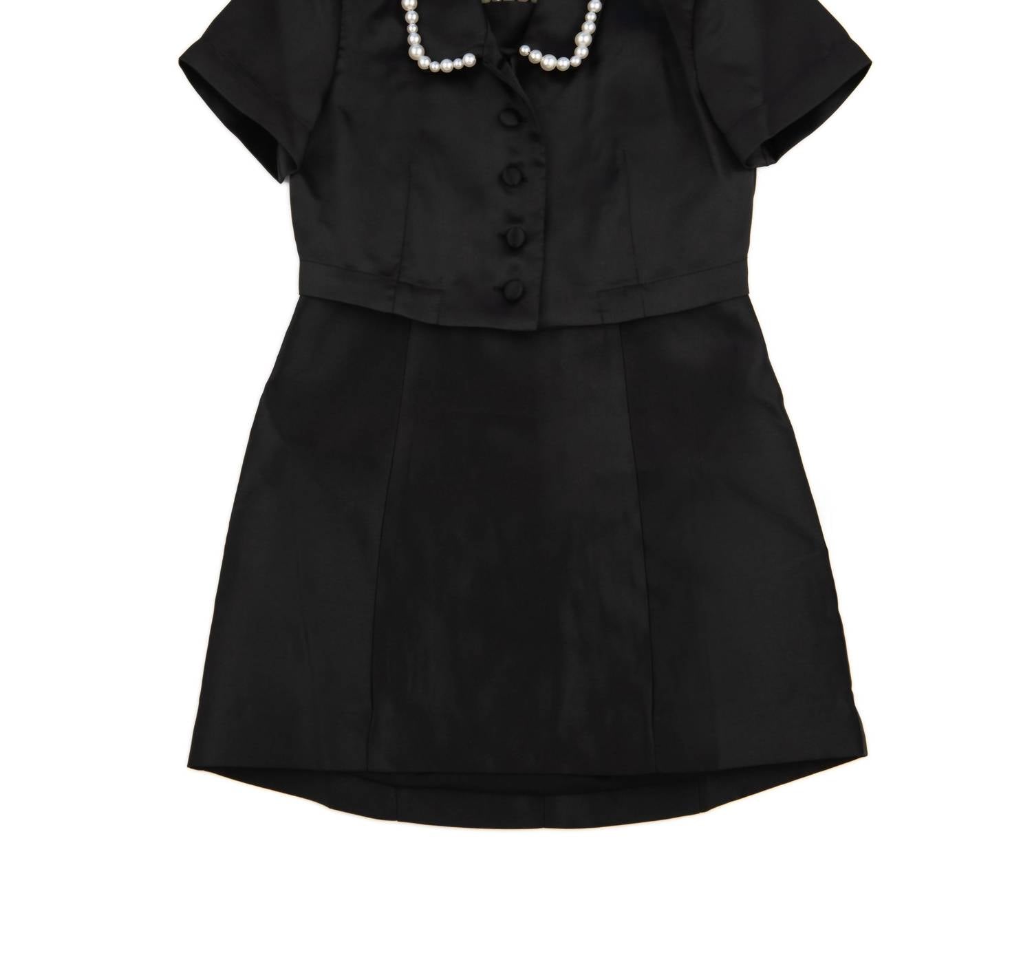 Katie J NYC Girl's Audrey Mini Dress in black - kids' dress - alternate view