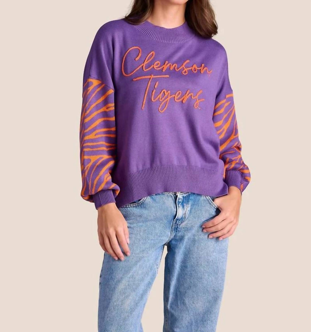 Stewart Simmons - Clemson Merit Mock Neck Sweater