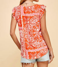 Les Amis - Tribal Printed Sleeveless Top