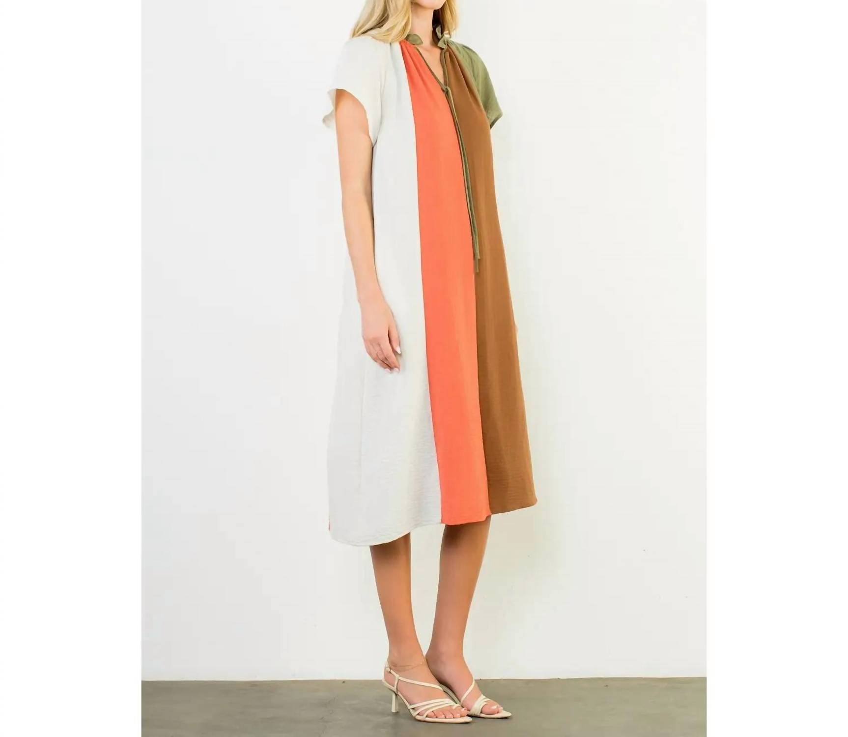 THML Colorblock Midi Dress in multi - women's dress - view 4