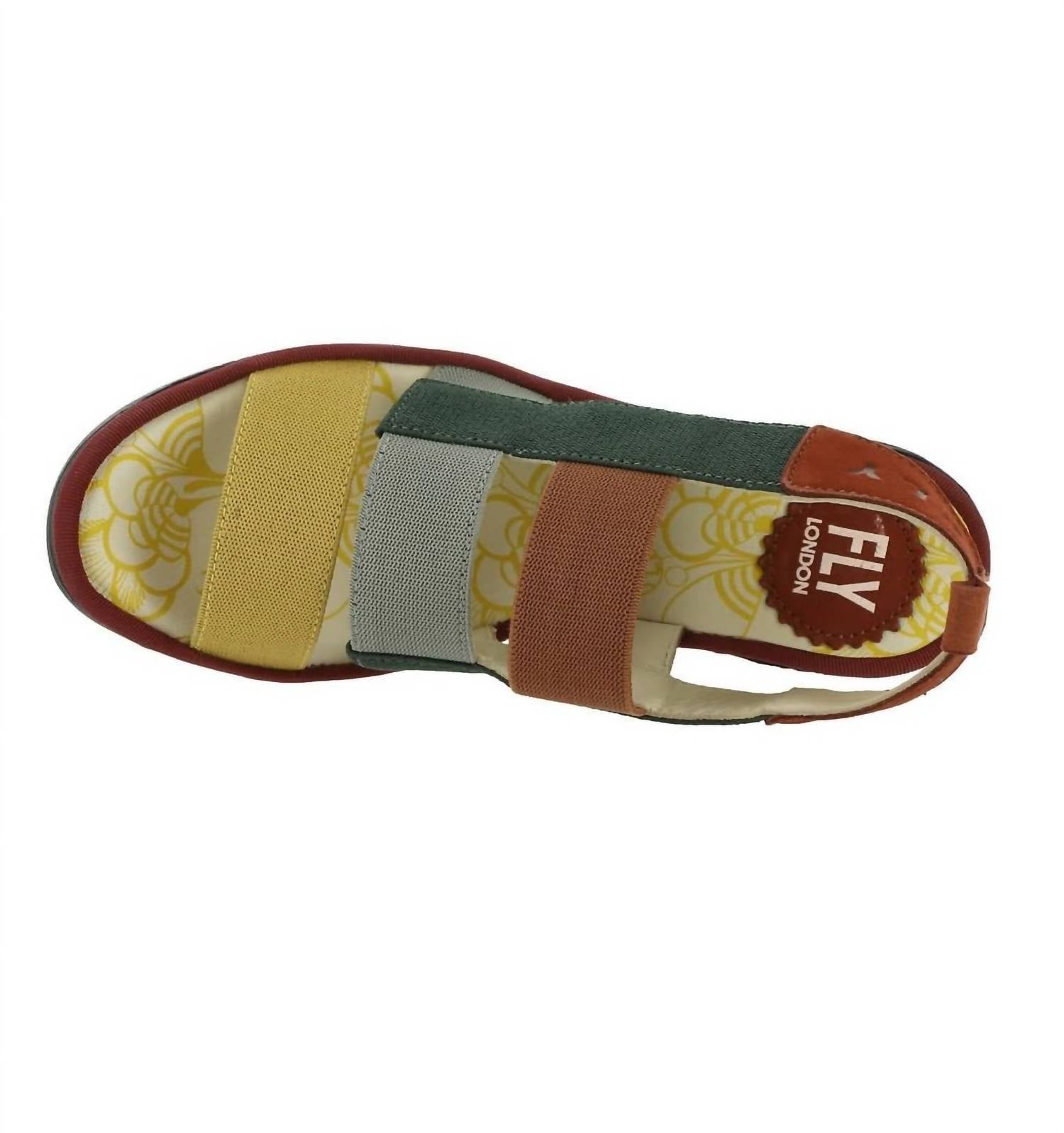 FLY LONDON Women's Yery Sandal in cupido multi brick - women's sandal - view 4