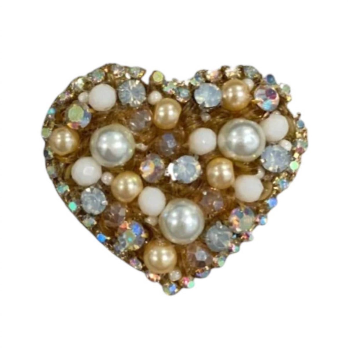 Allie Beads - Women's Pearl Heart Stud Earrings