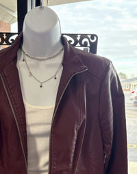 Pine Apparel - Women's Pleather Moto Jacket