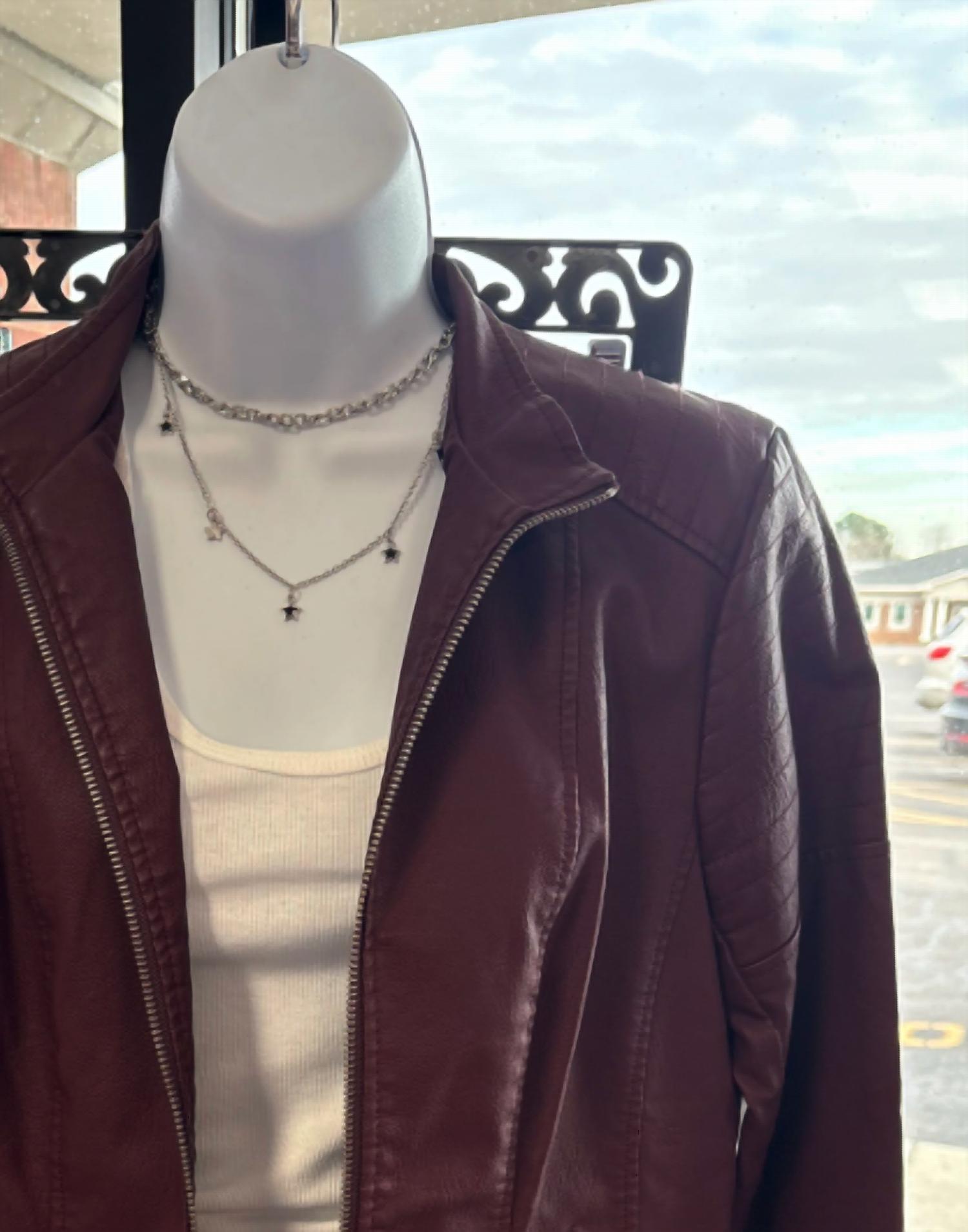 Pine Apparel - Women's Pleather Moto Jacket