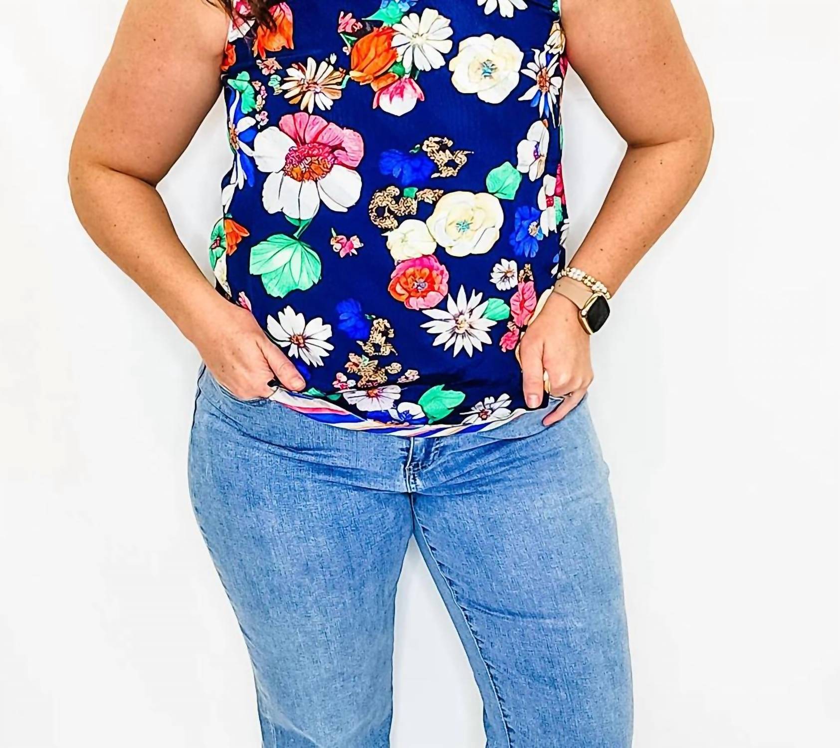 CHARLIE B Reversible Cami Top in gardenia - women's shirt