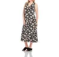 Karen Kane - Sleeveless V-Neck Midi Dress - Plus