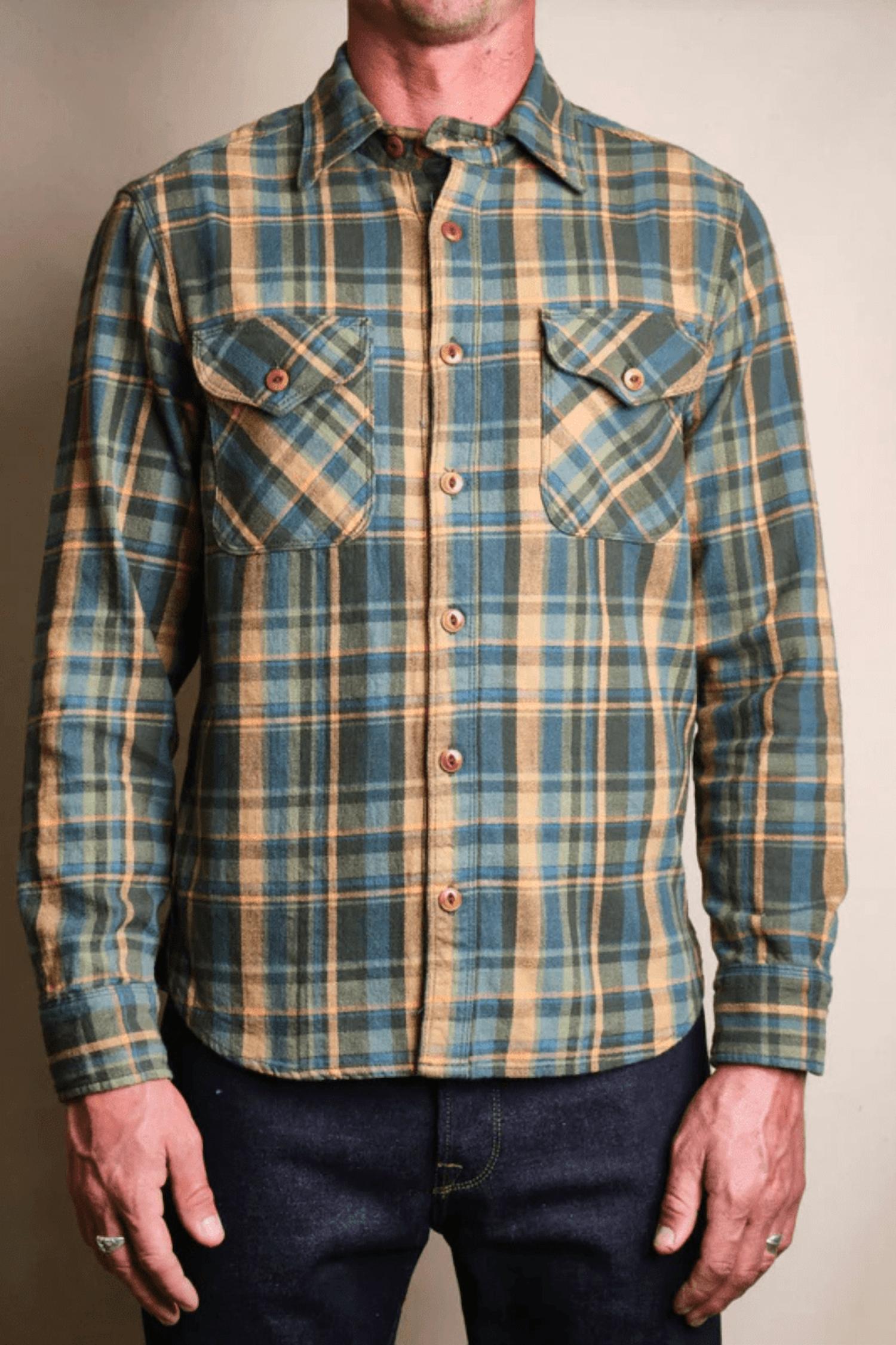 Freenote Cloth - Wells Evergreen Plaid Shirt