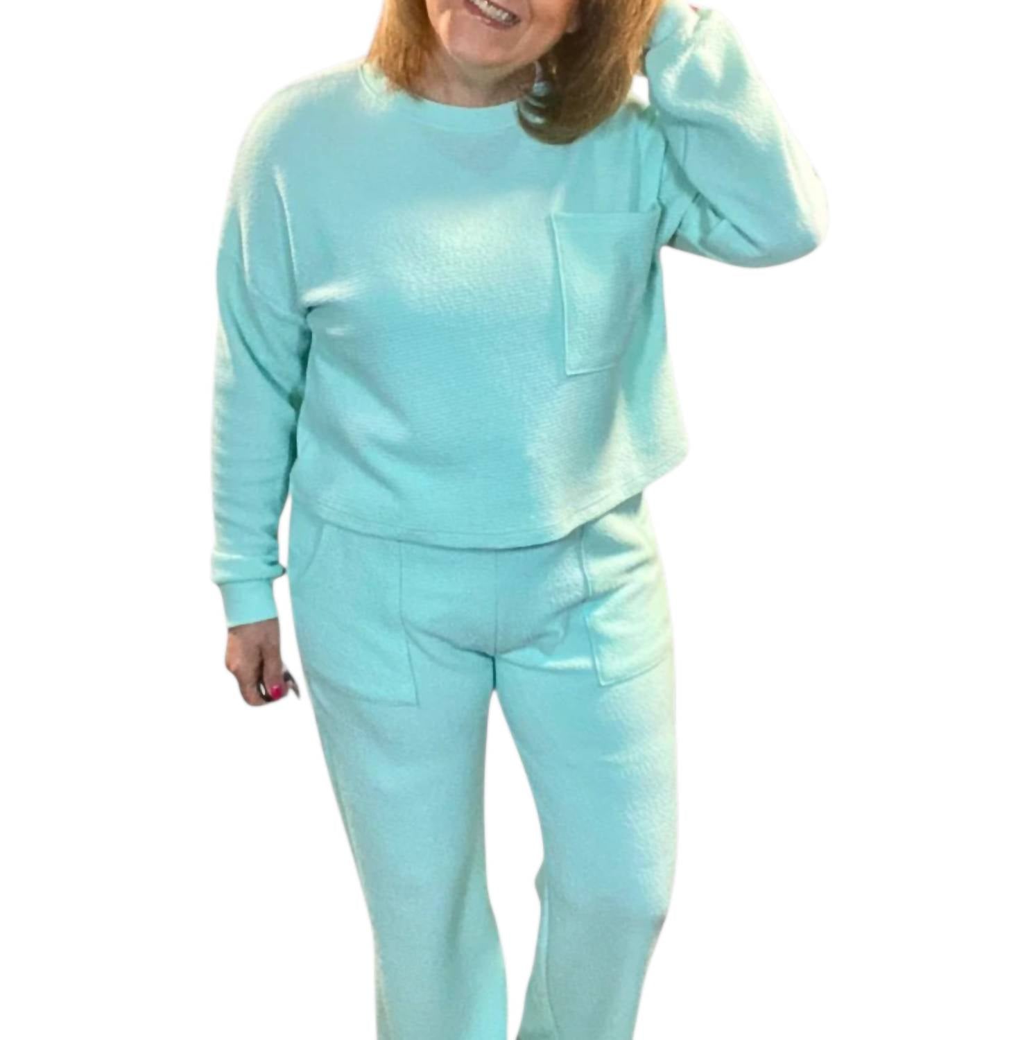 Tres Bien - Misty Waffle Knit Pullover
