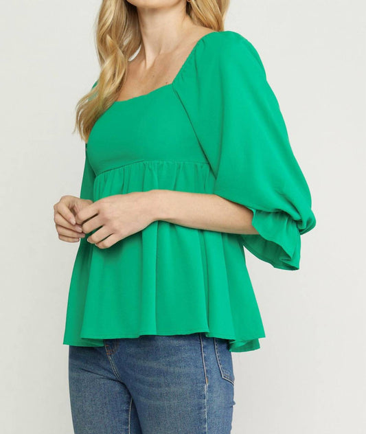 Entro - Square Neck Babydoll Top