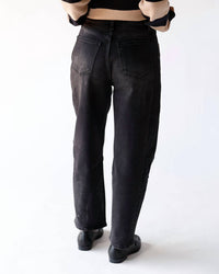 PISTOLA Eli High Rise Arched Leg Jean in dark midnight - women's jeans - detail view
