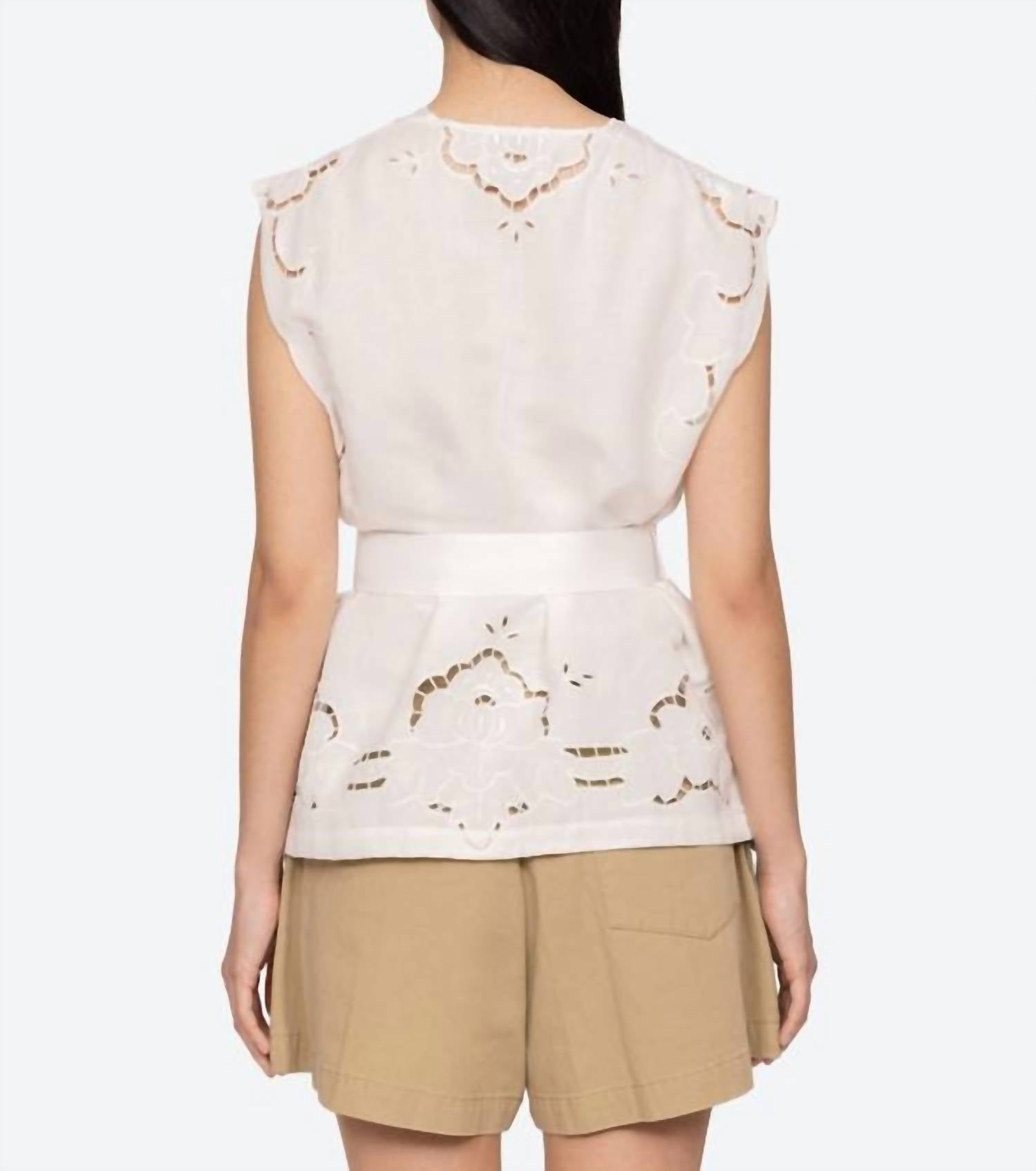 Sea - Dahlia Sleeveless Eyelet Vest