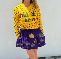 Babe New Orleans - Mardi Gras Crown Skort