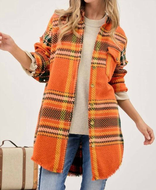 Curvy Girl Multi Plaid Jacket