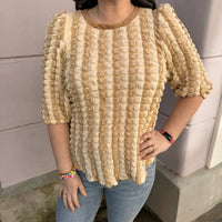 Voy - Multi Color Puff Textured Top