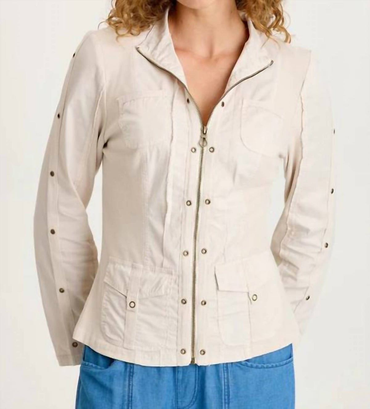 Xcvi - Murphy Poplin Fitted Zip-up Jacket