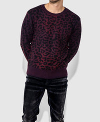 Monfrere Jalen Sweater in vintage leopard - men's sweater