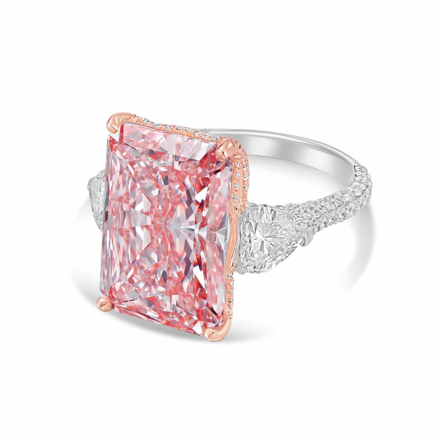Diana M Jewels - Women's Radiant Lab-Grown Diamond Ring (10.00 Ct) - Bold
