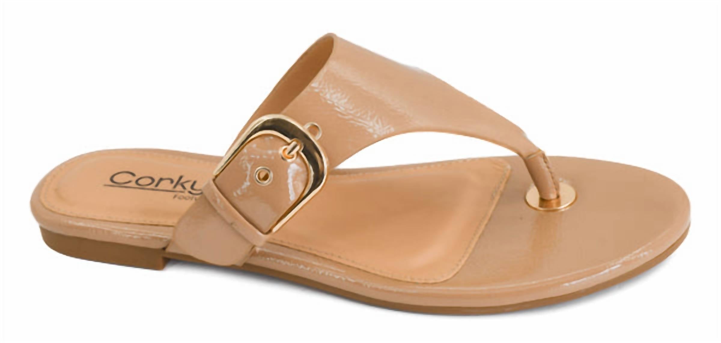 Corkys Footwear Women's What's The Gossip Thong Sandals in camel - women's sandal